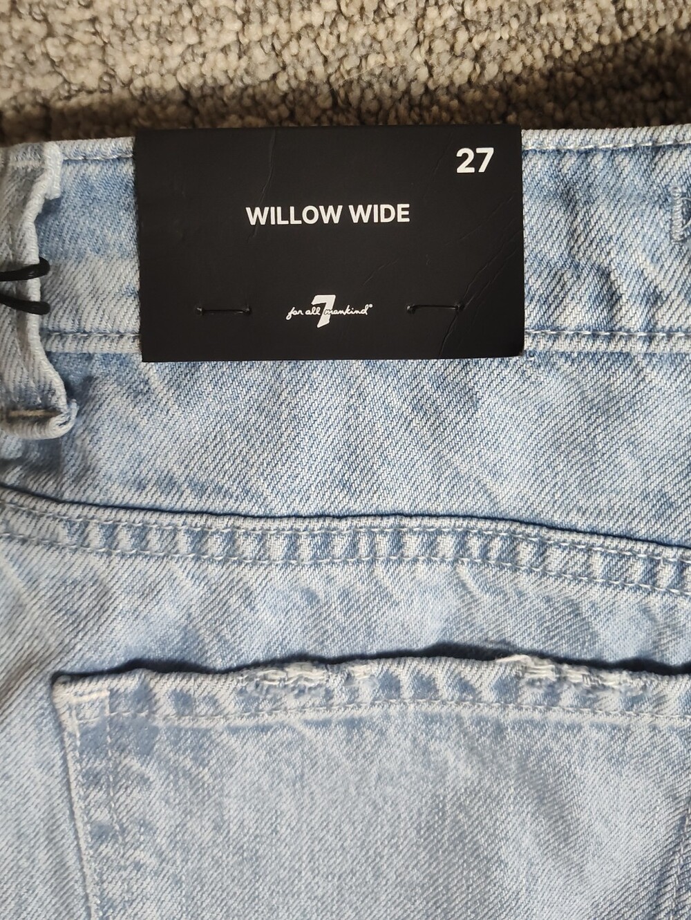NWT! Women's 7 For All Mankind Willow Wide Denim Jeans - Size 27 - Retail $248 - Picture 4 of 6
